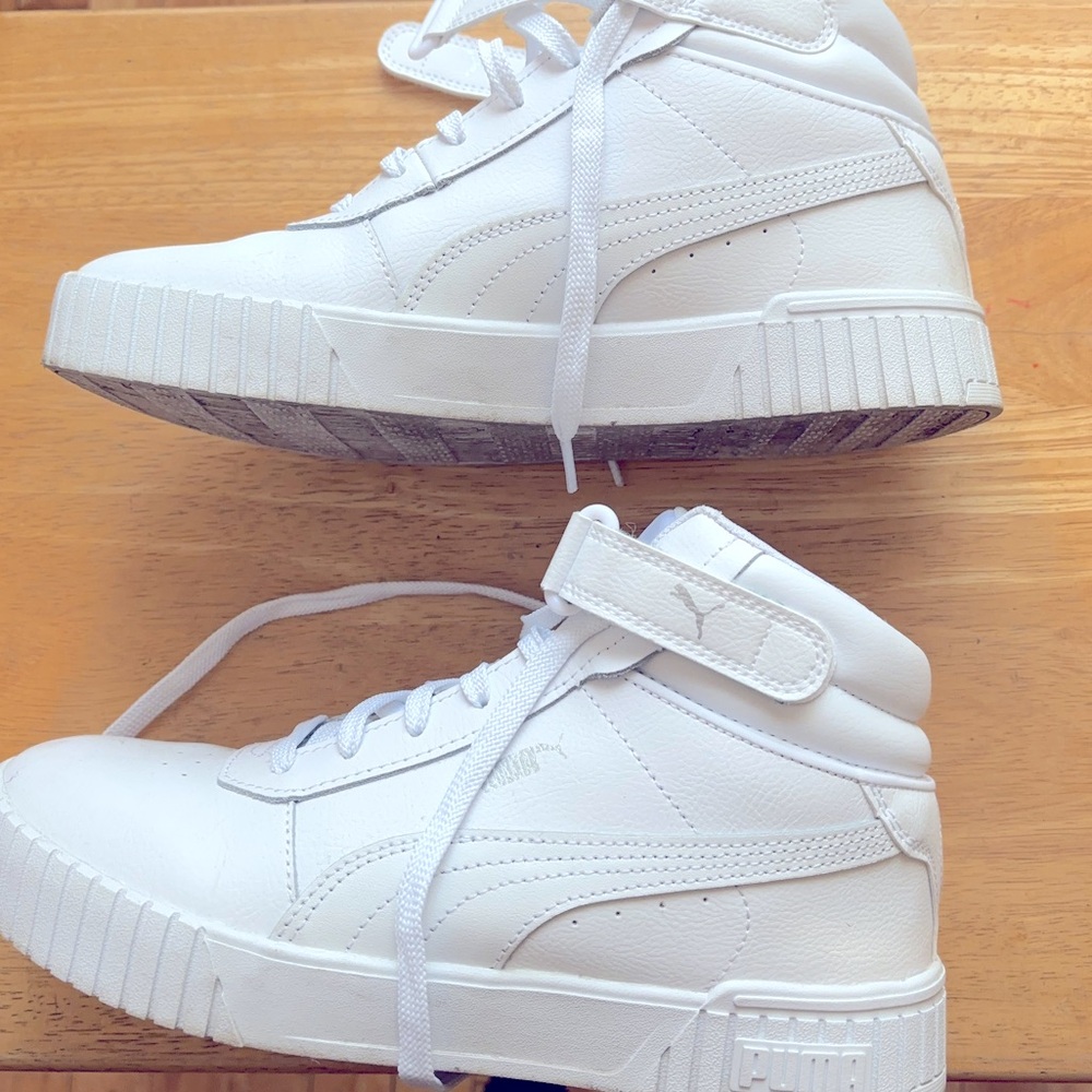 PUMA Carina hightop sneakers.